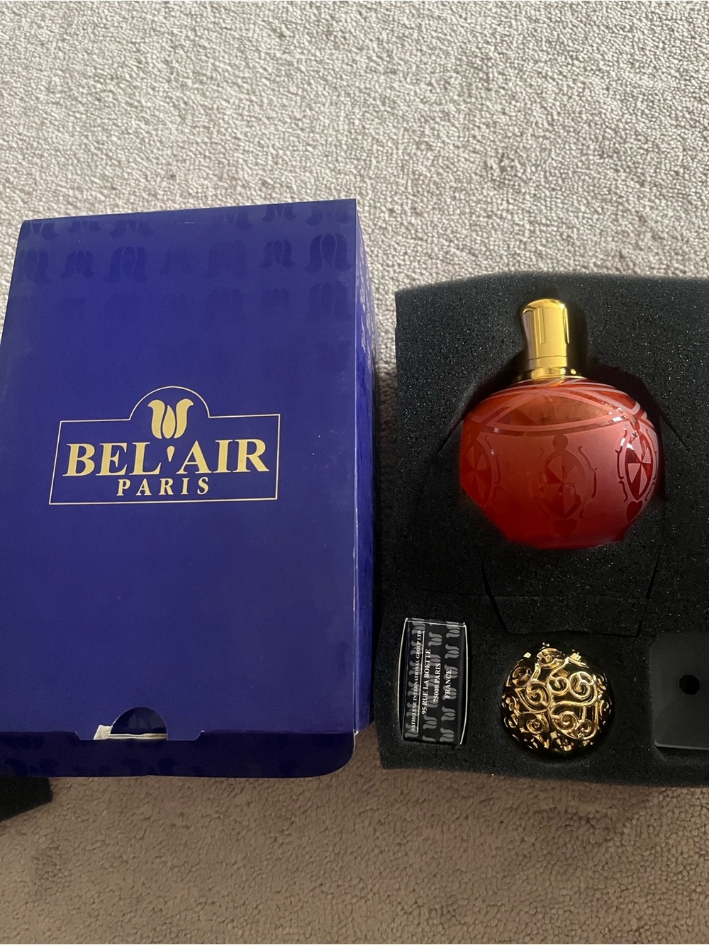 BEL'AIR Paris Red & Gold Lamp Diffuser Bottle Set
